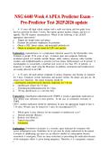NSG 6440 Week 4 APEA Predictor Exam &ndash;  Pre-Predictor Test 20252026 update