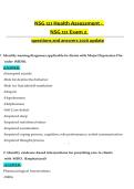 NSG 121 Health Assessment -   NSG 121 Exam 2   questions and answers 2026 update