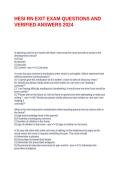 HESI RN EXIT EXAM QUESTIONS AND VERIFIED ANSWERS 2028