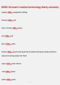 NURS 104 exam 3 medical terminology liberty university