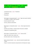 NURS 142 Perioperative Care - Exam 3  questions and answers 2026 update 