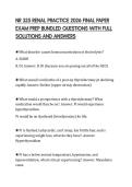 NR 325 RENAL PRACTICE 2026 FINAL PAPER  EXAM PREP BUNDLED QUESTIONS WITH FULL  SOLUTIONS AND ANSWERS