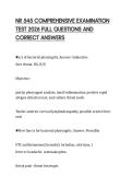 NR 545 COMPREHENSIVE EXAMINATION  TEST 2026 FULL QUESTIONS AND  CORRECT ANSWERS 