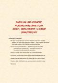 NURSE-UN 1435&colon; PEDIATRIC  NURSING FINAL EXAM STUDY  GUIDE &vert; 100&percnt; CORRECT &vert; A GRADE &lpar;2026&sol;2027&rpar; NYC    RESPIRATORY &lbrack;7 Questions&rsqb;  &squarf; The space between the upper and lower respiratory tract are so close that infections can easily spread from one to another o