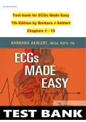 ECGs Made Easy 6th Edition Test Bank &vert; Barbara Aehlert &vert; Chapters 1-10 &vert; ECG Rhythm Recognition & Interpretation Q&A