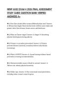NRNP 6552 EXAM 4 2026 FINAL ASSESSMENT  STUDY GUIDE QUESTION BANK VERIFIED  ANSWERS A&plus; 