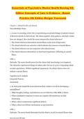 Essentials of Psychiatric Mental Health Nursing 8th Edition Test Bank &vert; Morgan Townsend &vert; Concepts of Care in Evidence-Based Practice &vert; Chapters 1-32 &vert; Q&A with Rationales 2026&sol;2027