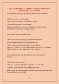 TEXAS PROPERTY TAX CONSULTANT EXAM REVIEW QUESTIONS AND ANSWERS