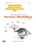 Test Bank for Essentials of Services Marketing&comma; 4th Edition by Jochen Wirtz &vert; Chapters 1-15 &vert; 2026&sol;2027 Ultimate Study Guide