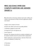 NRSG 3323 EXAM 2 PAPER 2026  COMPLETE QUESTIONS AND ANSWERS  GRADED A&plus; 
