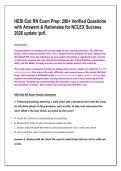 HESI Exit RN Exam Prep&colon; 200&plus; Verified Questions with Answers & Rationales for NCLEX Success 2026 update &sol;pdf&period;