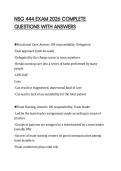 NSG 444 EXAM 2026 COMPLETE  QUESTIONS WITH ANSWERS