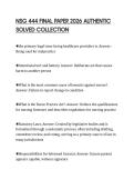 NSG 444 FINAL PAPER 2026 AUTHENTIC  SOLVED COLLECTION 