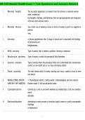 NR 326-Mental Health Exam 1 Test Questions and Answers Rated A