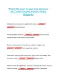 WGU C168 Exam Newest 2026 Questions  and Correct Detailed Answers Already  Graded A&plus; 