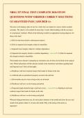 NRSG 327 FINAL TEST COMPLETE 2026 STUDY QUESTIONS WITH VERIFIED CORRECT SOLUTIONS GUARANTEED PASS &vert; ASSURED A&plus;