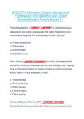 WGU C724 Information Systems Management  Exam Newest 2026 Questions and Correct  Detailed Answers Already Graded A&plus; 