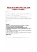  DOS II FINAL EXAM QUESTIONS AND CORRECT ANSWERS