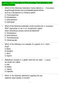 EMT Chapter 12 Principles of Pharmacology Test Questions with Verified Answers