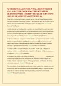 NJ CERTIFIED ASSISTED LIVING ADMINISTRATOR &lpar;CALA&rpar; LATEST EXAM 2026 COMPLETE STUDY QUESTIONS WITH CORRECT DETAILED SOLUTIONS 100&percnt; GUARANTEED PASS &vert; ASSURED A&plus;