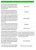 Med Surg Assessment Test Questions and Answers Graded A