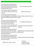 NURS 100 Fundamental Final Exam Test with Verified Answers