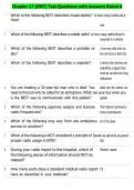 Chapter 17 &lpar;EMT&rpar; Test Questions with Answers Rated A