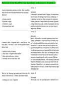 Maternal Child NCLEX Review Questions and Answers Graded A&plus;