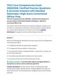 TDCJ Core Competencies Exam 2025&sol;2026 &vert; Verified Practice Questions & Accurate Answers with Detailed Rationales &vert; High-Score Correctional Officer Prep