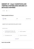 GEB3017 UF - Exam 1 QUESTIONS AND VERIFIED ANSWERS 2026 &lpar;GRADED A&plus;&rpar; DETAILED ANSWERS&excl;