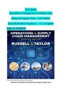 Test Bank for Operations Management Creating Value Along the Supply Chain 9th Edition