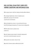 NSG 432 FINAL EXAM STUDY GUIDE WITH  VERIFIED QUESTIONS AND RATIONALES 2026