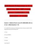 BSIS Firearm Written Exam ACTUAL EXAM May 2024 &vert; 100&percnt; Correct Answers &vert; Verified Q&A &vert; Pass Guaranteed - A&plus; Graded