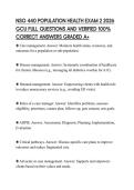 NSG 440 POPULATION HEALTH EXAM 2 2026  GCU FULL QUESTIONS AND VERIFIED 100&percnt;  CORRECT ANSWERS GRADED A&plus;
