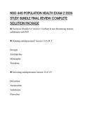 NSG 440 POPULATION HEALTH EXAM 2 2026  STUDY BUNDLE FINAL REVIEW COMPLETE  SOLUTION PACKAGE