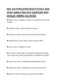 NSG 440 POPULATION HEALTH EXAM 2 2026  STUDY BUNDLE PRACTICE QUESTIONS WITH  DETAILED VERIFIED SOLUTIONS