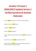 Hondros 172 Exam 1  &lbrack;2026&sol;2027&rsqb; Updated Version &vert;  Verified Questions & Detailed  Rationales