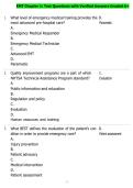 EMT Chapter 1&colon; Test Questions with Verified Answers Graded A&plus;
