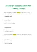 hondros 195 exam 1 Questions With  Complete Solutions