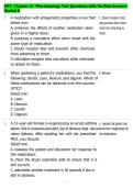 EMT- Chapter 12- Pharmacology Test Questions with Verified Answers Graded A