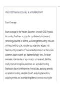 WGU D102 financial accounting all terms REAL ACTUAL EXAM LATEST UPDATE THIS YEAR QUESTIONS AN DETAILED ANSWERS