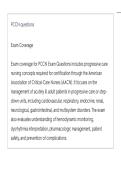 PCCN questions ACTUAL EXAM LATEST UPDATE THIS YEAR QUESTIONS AN DETAILED ANSWERS&period;pdf