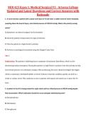 NUR 425 Exam 1&colon; Medical Surgical V1&comma; V2 & V3 &ndash; Arizona College of Nursing &ndash; Updated Questions&comma; Answers&comma; and Rationales Exam Package