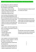 NCLEX Fundamentals Exam Test Questions with Answers Rated A