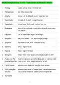 NR 283 Pathophysiology Exam 1 Test Questions and Answers Rated A