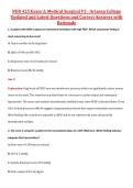 NUR 425 Exam 3&colon; Medical Surgical V1&comma; V2 & V3 &ndash; Arizona College of Nursing &ndash; Updated Questions&comma; Answers&comma; and Rationales Exam Package