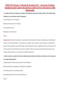 NUR 425 Exam 2&colon; Medical Surgical V2 - Arizona College  Updated and Latest Questions and Correct Answers with  Rationale 