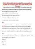 NUR 425 Exam 2&colon; Medical Surgical V1&comma; V2 & V3 &ndash; Arizona College of Nursing &ndash; Updated Questions&comma; Answers&comma; and Rationales Exam Package
