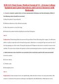 NUR 425 Final Exam&colon; Medical Surgical V2 - Arizona College  Updated and Latest Questions and Correct Answers with  Rationale