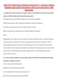 NUR 425 Final Exam&colon; Medical Surgical V1&comma; V2 & V3 &ndash; Arizona College of Nursing &ndash; Updated Questions&comma; Answers&comma; and Rationales Exam Package